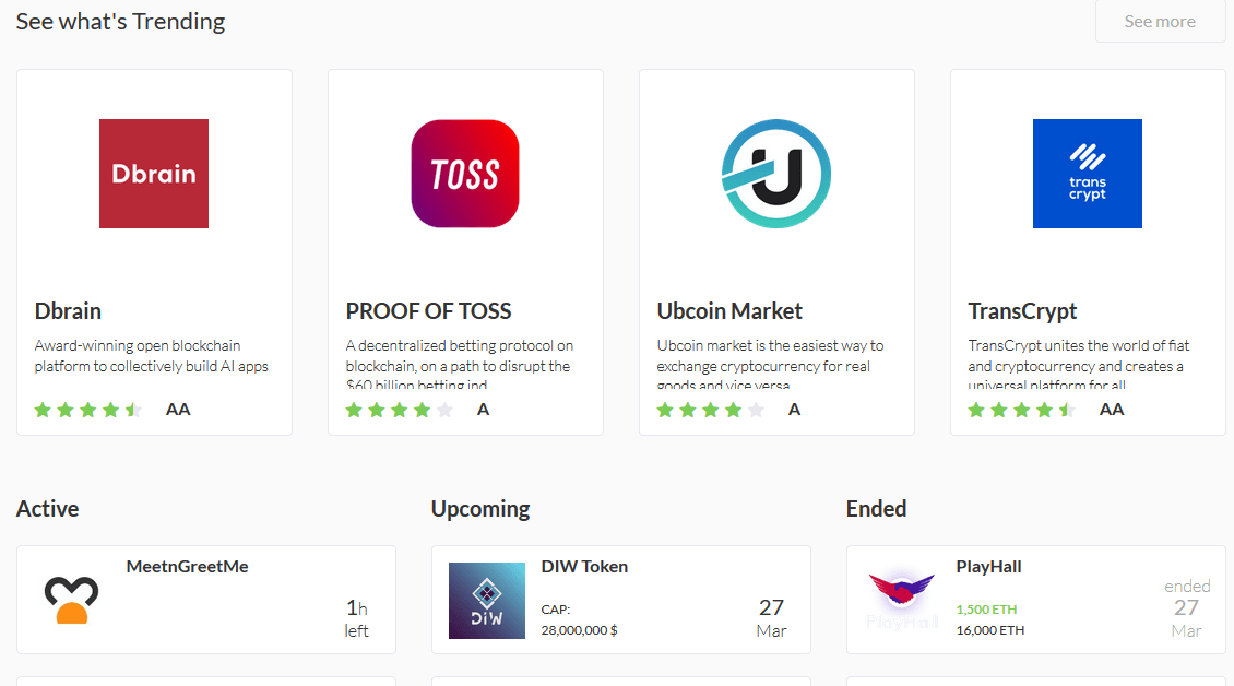 ICObazaar: review and rating of upcoming ICOs